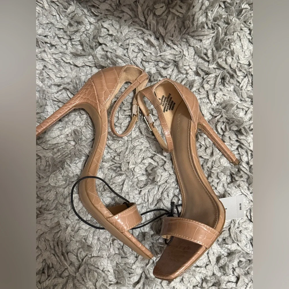 Express Tan Strappy Heels - Picture 13 of 15